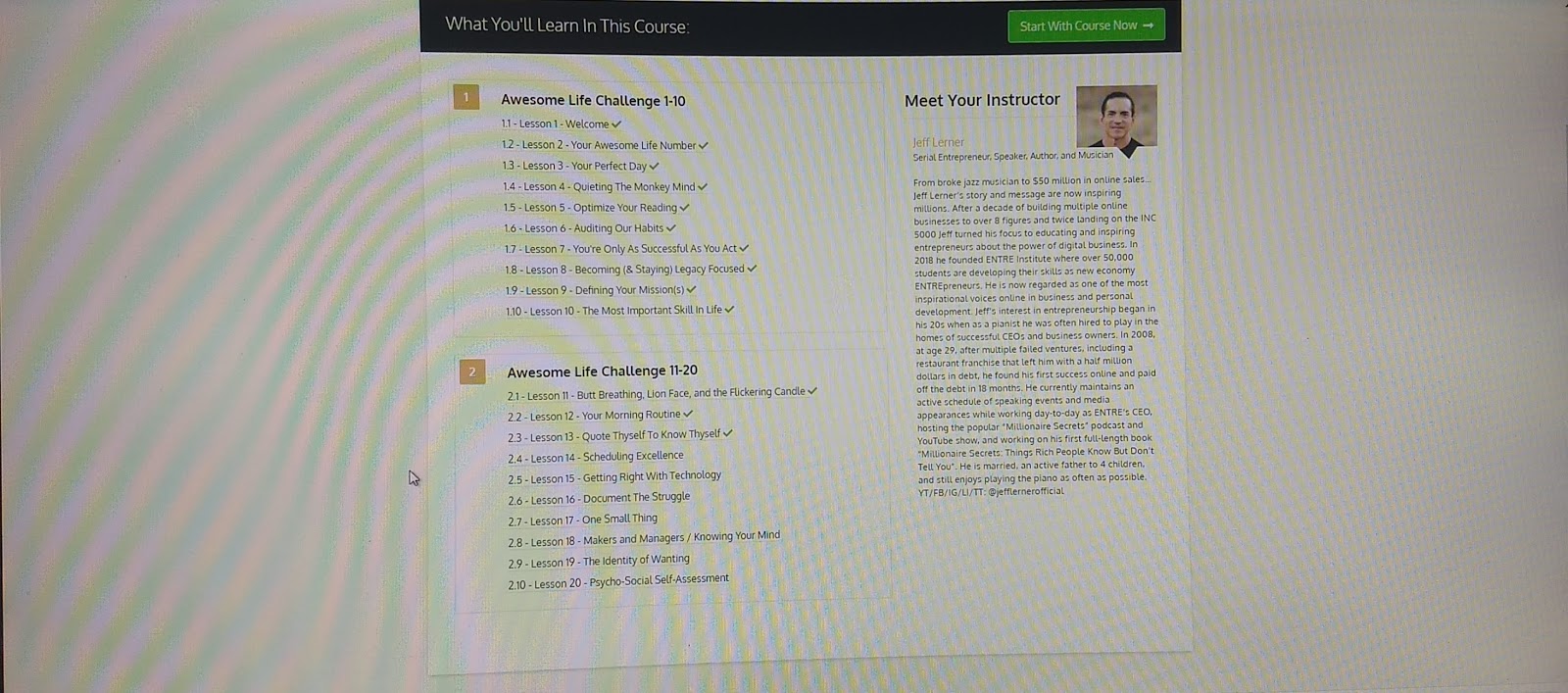 Entre Institute: My Concerns! (Jeff Lerner Review) – Chad Kimball Maps