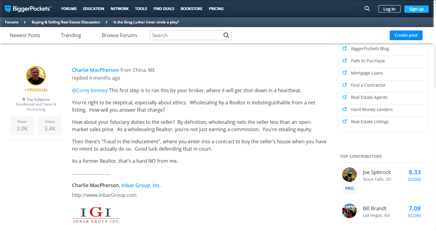 Greg Luther Review Inner Circle Coaching Review Chad Kimball Maps
